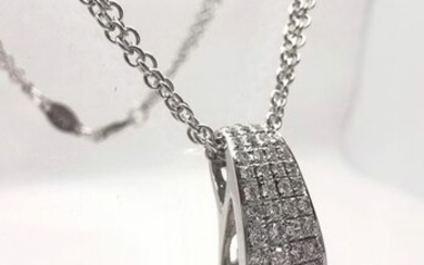 Cielo Milano - 18 kt. White gold - Necklace with pendant - 0.55 ct Diamonds