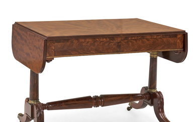 Classical Mahogany and Mahogany-veneered Cherry Sofa Table, attributed to Duncan...