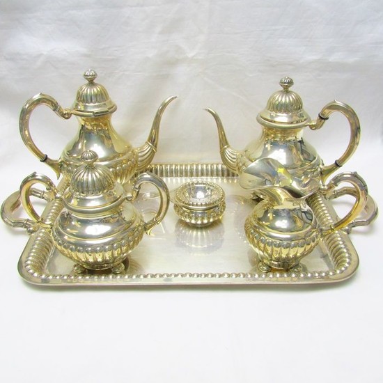 Coffee and tea service - .915 silver - 2.725 gr.- Spain - First half 20th century