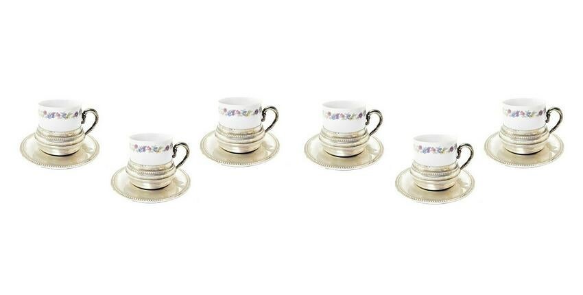 Coffee set consisting of n. 6 cups in Capodimonte