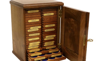 Coin Collectors Cabinet, suitable for halfcrown size and lower, in...
