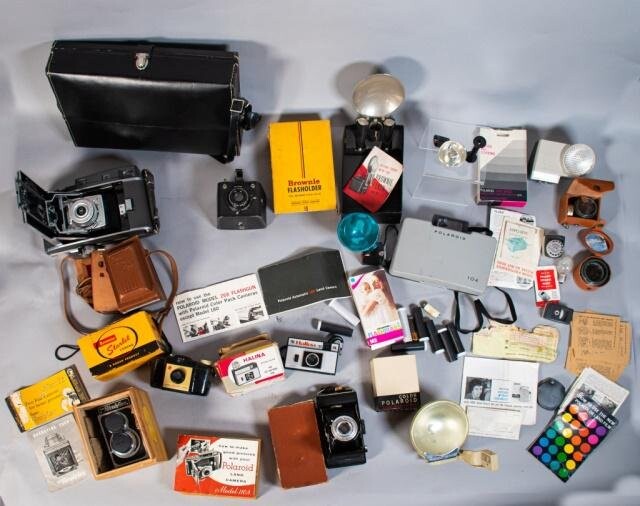 Collection of Polaroid and Brownie Cameras