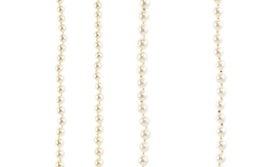Collier de perles en chute (D entre 4,5 et 8 mm)