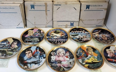 Complete Collection of 9 Hamilton Limited Edition 'Thunderbirds' Plates....