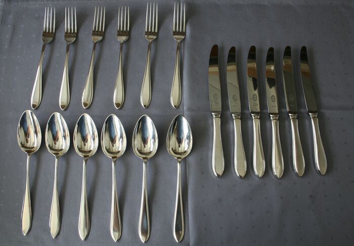 Cutlery set (18) - .833 silver - Netherlands - First half 20th century