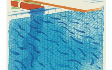 DAVID HOCKNEY (B. 1937), Pool made with Paper and blue Ink for Book