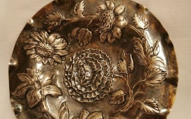 Dish, Saucer (1) - .900 silver - Nuremberg / Nürnberg - Germany - Mid 17th century