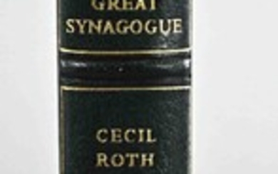 Dr. Roth, Cecil (1899 London - 1970 Jerusalem), "The great Synagogue London 1690 - 1940",...