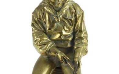 Early 20th century Naval interest brass figure of a