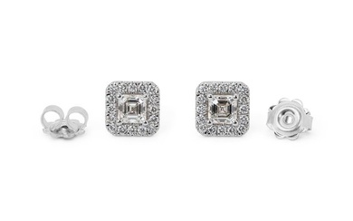 Earrings White gold Diamond - Diamond