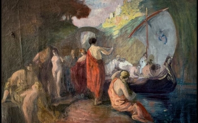 Êcole Symboliste Française - Calypso reçoit Ulysse sur les douces rives de l'Ogygie