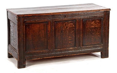 (-), Oak blanket chest, 19th century, 62 cm...
