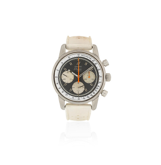Enicar. A stainless steel manual wind chronograph wristwatch