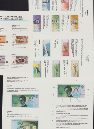 Estonia - New Estonian Banknotes brochure