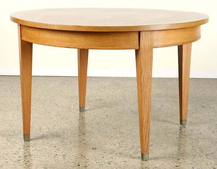 FRENCH OAK DINING TABLE ROUND TOP CIRCA 1940