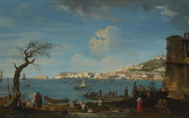 Follower of Claude-Joseph Vernet, Italian 1714-1789- View of the city...