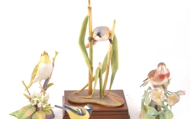 Four Royal Worcester bird models
