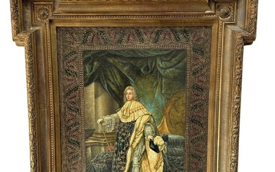 Framed Oil Painting of Royal Man 54 3/4"H x 44...