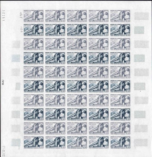 France 1962 - Themes:Liberation De Gaulle! 3 magnificent sheets of 50 colour tests with polychrome! - Maury 1335-7.Hauts Lieux de la Résistance.Croix de Lorraine.Raretés!Superbe!Cote Maury: 6400€