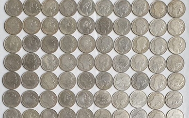 France. 20 Francs 1929/1938 Turin (lot de 100 monnaies)
