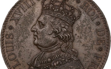 France. Louis XVIII (1814-1824). 5 Francs (module) 1817. Visite de la Duchesse d'Angoulême