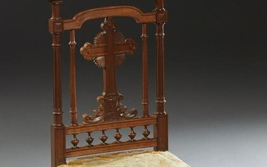 French Provincial Carved Walnut Prie Dieu, 19th c.