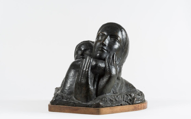 GEORGES MINNE (1866-1941) Mère et enfant