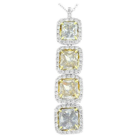 GIA Certified 5.08 Carat Radiant Cut Fancy Colored