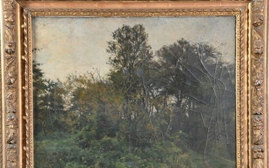 GIFFARD Léon. (1875-1946). « Paysage forestier ». Huile sur toile signée dans un joli cadre....