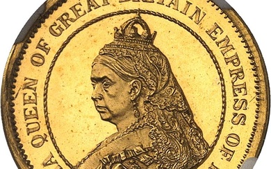 GRANDE-BRETAGNE - UNITED KINGDOM Victoria (1837-1901). Essai uniface du souverain,...