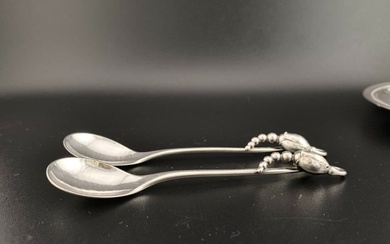 Georg Jensen - Coffee spoon (2) - Blossom Demitasse 2 Coffee Spoons - .925 silver