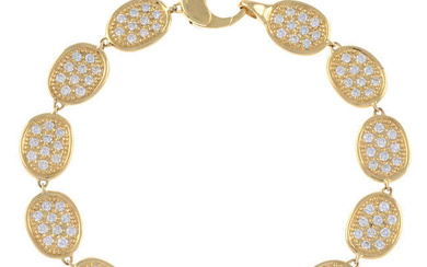 Gold 'Lunaria Alta' diamond bracelet, Marco Bicego