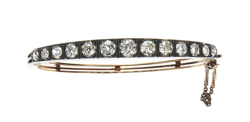 Gold, silver and diamond bracelet, early XX century