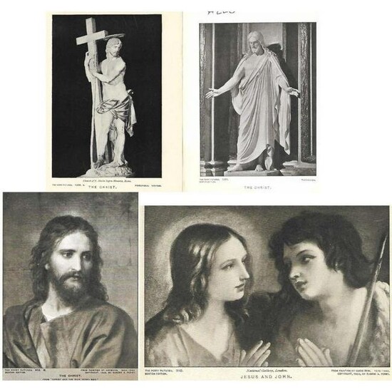 Group of Early 1900's Half Tone Prints, Jesus, The