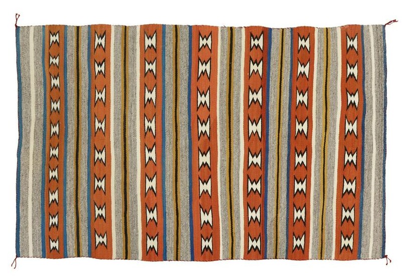 HAND-TIED NAVAJO BANDED CHINLE RUG, 6'7" X 3'7"
