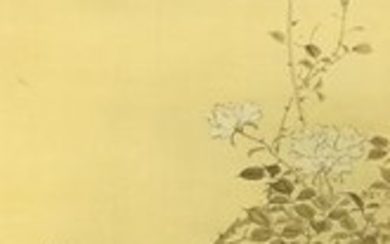 Hanging scroll - Silk - Kacho-ga - With signature and seal 'Keishu' 桂舟 w/box - Japan - 1937 (Early Showa period)