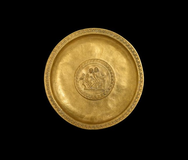 Hellenistic or Thracian Gold Libation Dish