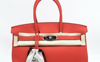 Hermès - Birkin 35 Togo rouge Capucine Handbag