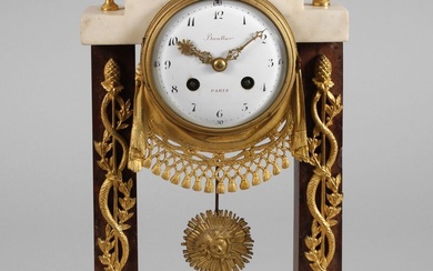 Horloge de table Baullier Paris France, 2e moitié du 19e s., marquée sur le cadran,...