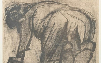 Hubert MALFAIT (1898-1971) 'De Arbeidster' a lithograph