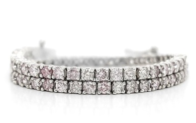 IGI Certified 3.10ct Pink Diamond Bracelet - 14 kt. White gold - Bracelet