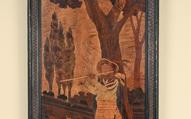 INLAID MARQUETRY PANEL PIED PIPER