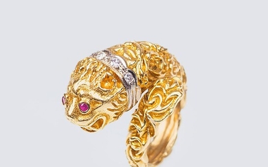 Ilias Lalaounis: A Diamond Ring 'Lion'