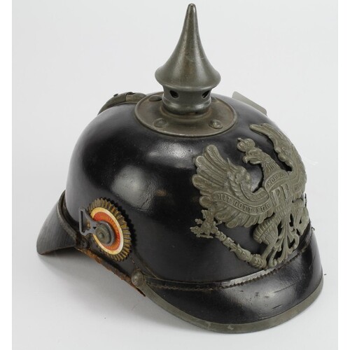 Imperial German 1915 Model Enlisted Mans Pickelhaube Spiked ...