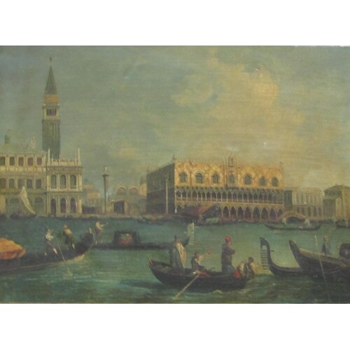 Italian school in the 19th century manner - Busy Venetian sc...