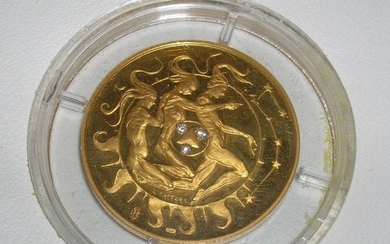 Italy - Medaglia (16g) MIillennio 2000 - in Oro e Diamanti - Gold