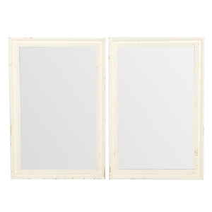 J.A. Olson Company White Painted Wood Wall Mirrors, Vintage