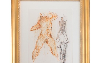 Jack Meanwell Abstract Figure Study of Male Nudes, Circa 1980