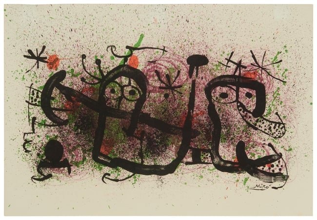 Joan Miro (1893-1983), "Poemes a la main," 1970