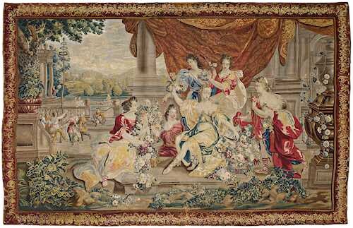 LARGE TAPESTRY "Allegory of Spring"